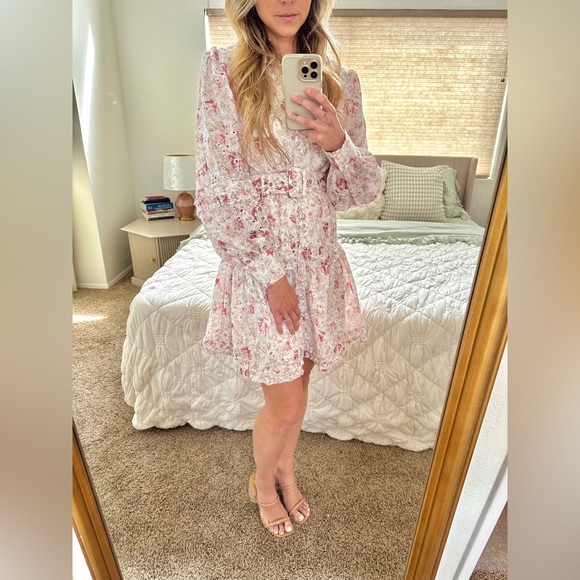 Gingham & Heels Mini Dress / Floral - Picture 1 of 14